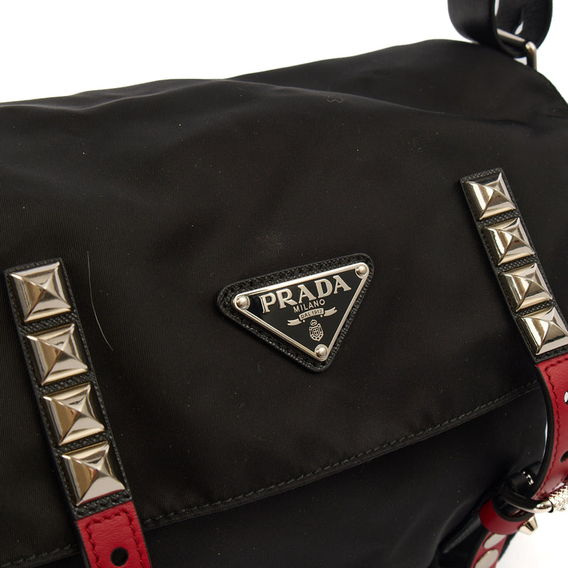 Picture of Prada Satchel Nylon Messenger in Black, Nylon