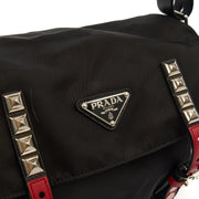 Picture of Prada Satchel Nylon Messenger in Black, Nylon