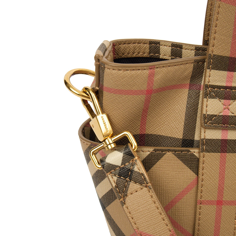 Picture of Burberry Tote Vintage Check and Leather Cross Body - Small in Nova Check, Leather