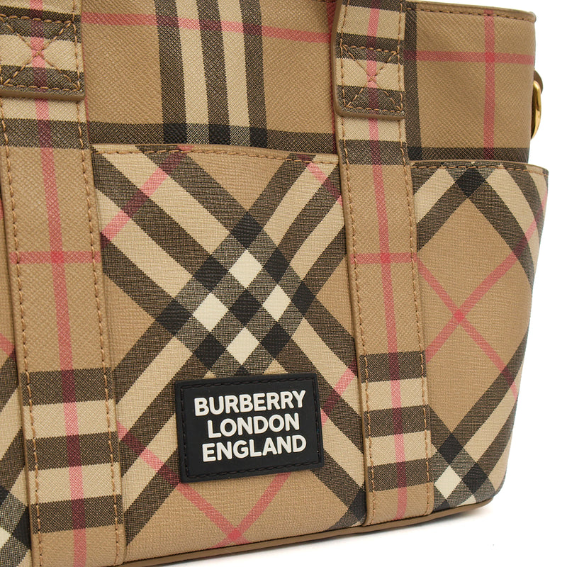 Picture of Burberry Tote Vintage Check and Leather Cross Body - Small in Nova Check, Leather