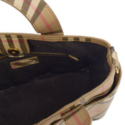 Picture of Burberry Tote Vintage Check and Leather Cross Body - Small in Nova Check, Leather