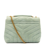 Picture of Saint Laurent Shoulder Bag Lou Lou - Small in Blue, Suede