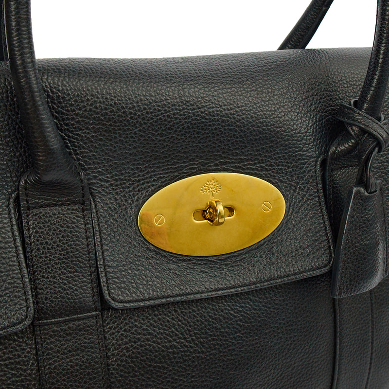 Picture of Mulberry Top Handle Bayswater Heritage in Black, Calfskin Leather