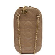 Picture of Christian Dior Phone Case Lady Dior Phone Holder in Neutral, Patent Leather