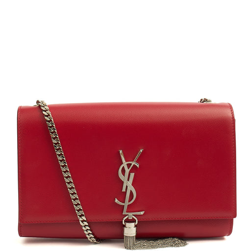 Picture of Saint Laurent Shoulder Bag Kate Medium Tassle in Red, Leather