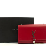 Picture of Saint Laurent Shoulder Bag Kate Medium Tassle in Red, Leather