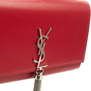 Picture of Saint Laurent Shoulder Bag Kate Medium Tassle in Red, Leather