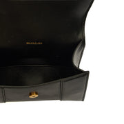 Picture of Balenciaga Top Handle Hourglass XS in Black, Leather