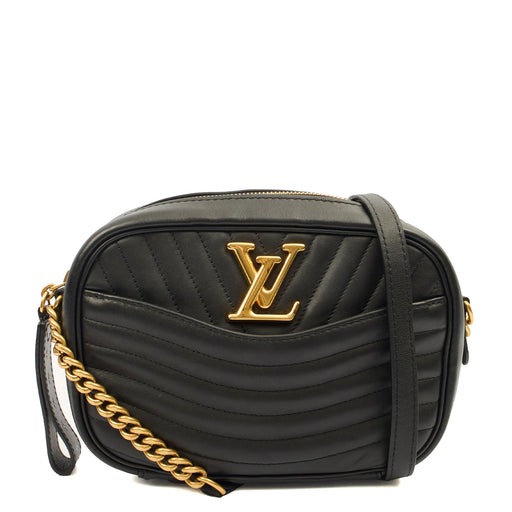 Picture of Louis Vuitton Cross Body New Wave PM Chain Bag  in Black, Leather