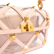 Picture of Valentino Shoulder Bag Roman Stud Shoulder Bag - Medium in Pink, Leather