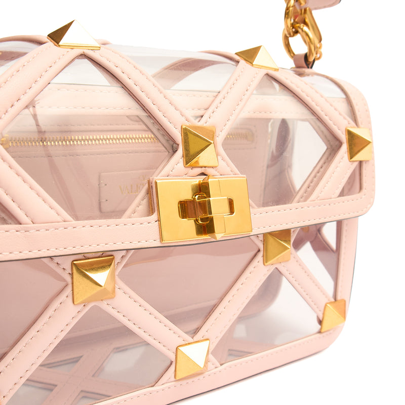 Picture of Valentino Shoulder Bag Roman Stud Shoulder Bag - Medium in Pink, Leather
