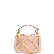 Picture of Valentino Shoulder Bag Roman Stud Shoulder Bag - Medium in Pink, Leather