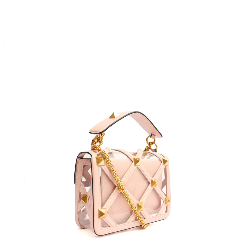 Picture of Valentino Shoulder Bag Roman Stud Shoulder Bag - Medium in Pink, Leather