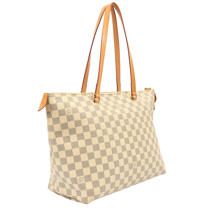 Picture of Louis Vuitton Tote Iena MM in Damier Azur, Canvas