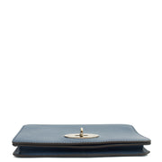 Picture of Mulberry Cross Body Bayswater Clutch in Steel Blue, Calfskin Leather