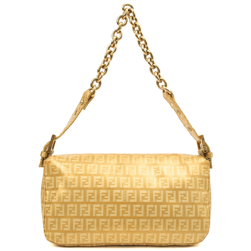 Picture of Fendi Shoulder Bag Baguette in Metallic, Patent Leather