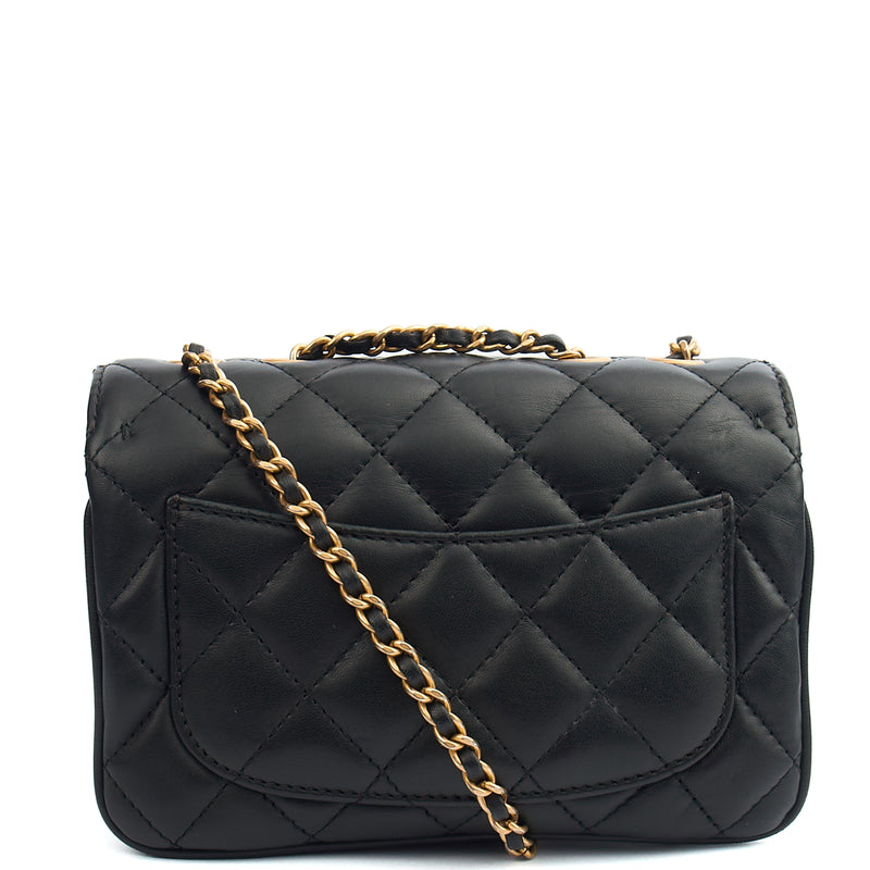 Picture of Chanel Cross Body Flap Bag in Black, Lambskin Leather