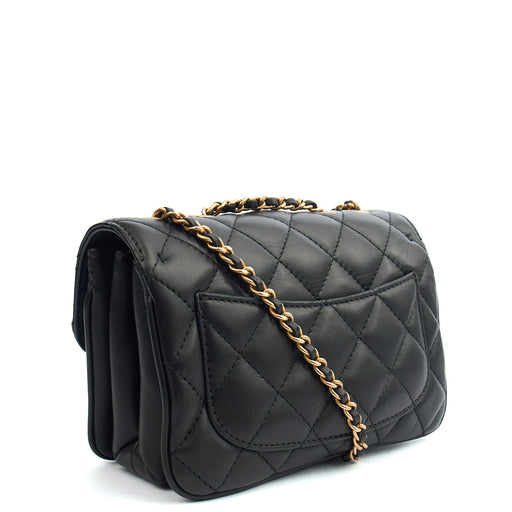 Picture of Chanel Cross Body Flap Bag in Black, Lambskin Leather
