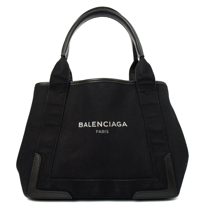 Picture of Balenciaga Tote Cabas  in Black, Canvas