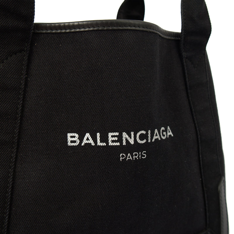 Picture of Balenciaga Tote Cabas  in Black, Canvas