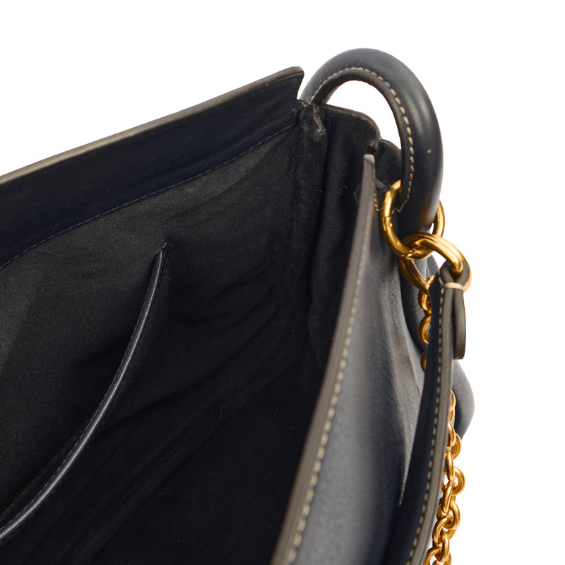 Picture of Mulberry Tote Leighton in Navy, Calfskin Leather