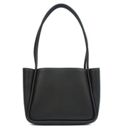 Picture of Prada Tote Plaque Logo Leather Mini Bag in Black, Calfskin