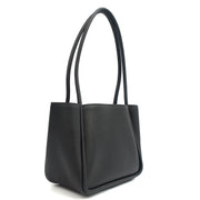 Picture of Prada Tote Plaque Logo Leather Mini Bag in Black, Calfskin