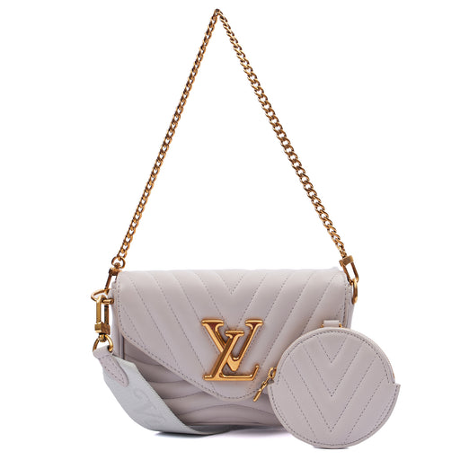 Picture of Louis Vuitton Cross Body New Wave Multi Pochette in Grey, Calfskin Leather