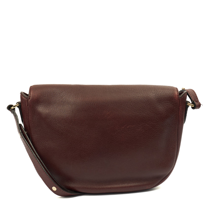 Picture of Mulberry Cross Body Tessie Satchel in Oxblood, Leather
