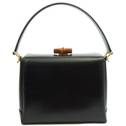 Picture of Gucci Top Handle Vintage Bamboo  in Black, Leather
