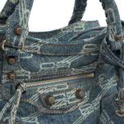 Picture of Balenciaga Cross Body Neo Classic- Nano in Blue, Fabric