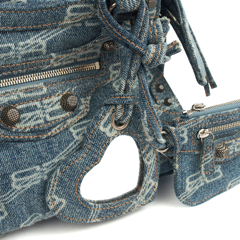 Picture of Balenciaga Cross Body Neo Classic- Nano in Blue, Fabric