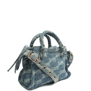 Picture of Balenciaga Cross Body Neo Classic- Nano in Blue, Fabric