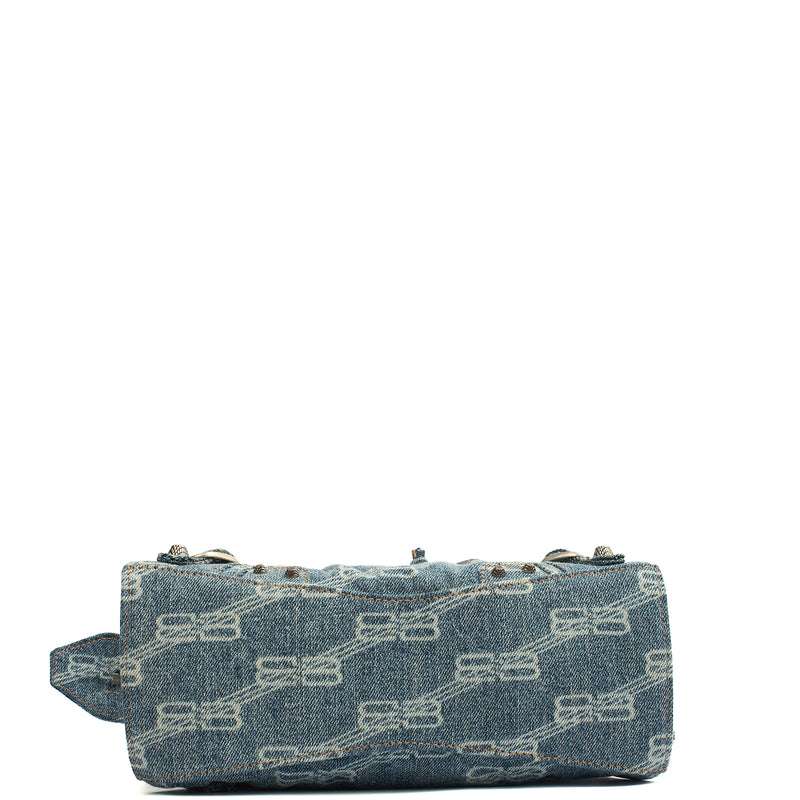 Picture of Balenciaga Cross Body Neo Classic- Nano in Blue, Fabric