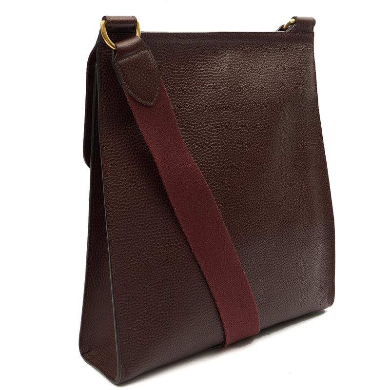 Picture of Mulberry Cross Body Antony - Large in Oxblood, Calfskin Leather