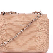 Picture of Aspinal of London Shoulder Bag Lottie in Neutral, Exotic Effect Leather
