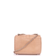 Picture of Aspinal of London Shoulder Bag Lottie in Neutral, Exotic Effect Leather