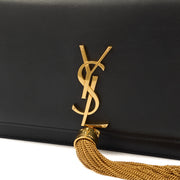 Picture of Saint Laurent Cross Body Kate Tassel Chain Wallet in Black, Leather