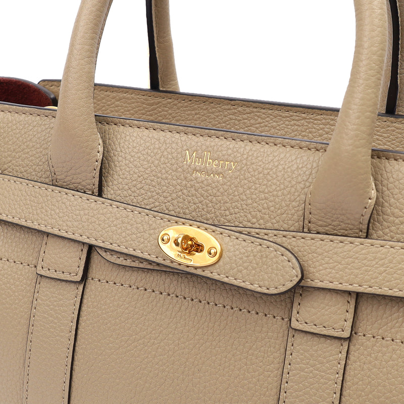 Picture of Mulberry Tote Zipped Bayswater - Mini in Clay, Calfskin Leather