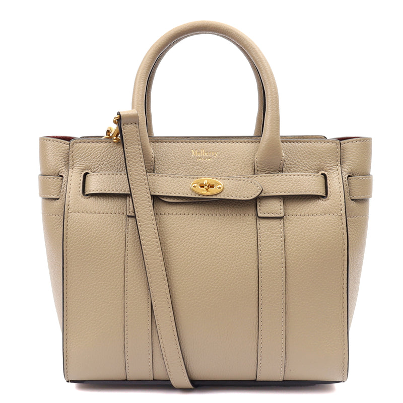 Picture of Mulberry Tote Zipped Bayswater - Mini in Clay, Calfskin Leather