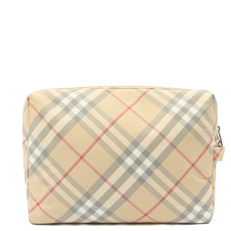 Picture of Burberry Cosmetic Bag Logo Print Zip Pouch in Neutral, invalid