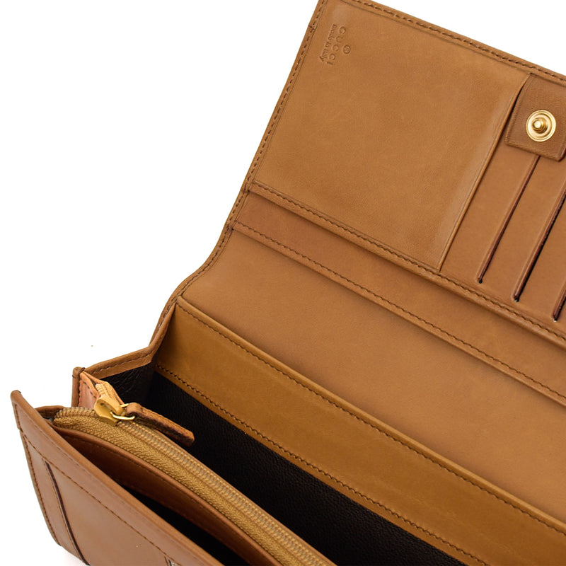 Picture of Gucci Purse Continental Wallet in Brown, Leather