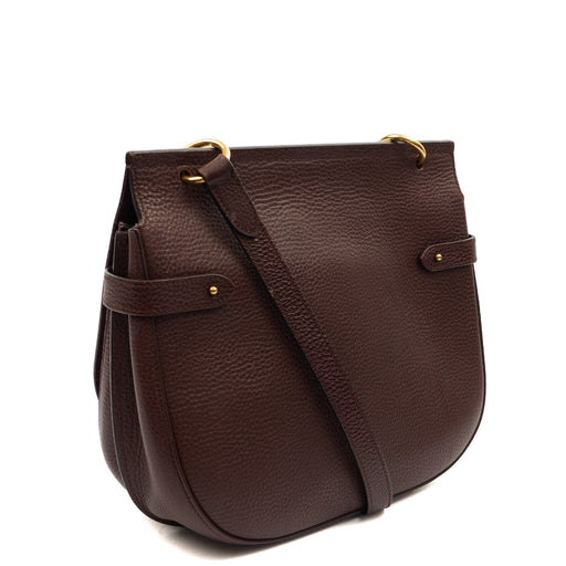 Picture of Mulberry Cross Body Amberley Satchel in Oxblood, Calfskin Leather