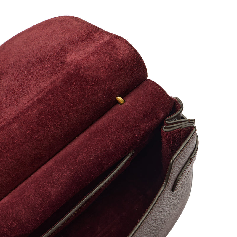 Picture of Mulberry Cross Body Amberley Satchel in Oxblood, Calfskin Leather