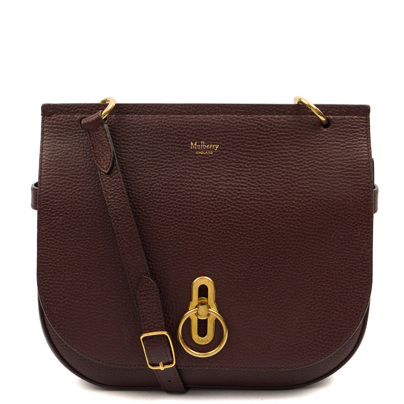 Picture of Mulberry Cross Body Amberley Satchel in Oxblood, Calfskin Leather