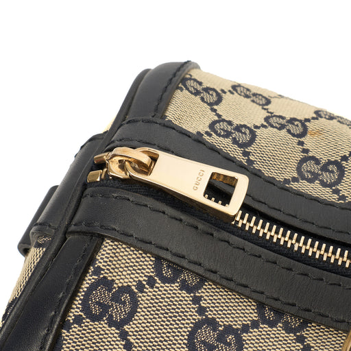 Picture of Gucci Top Handle Vintage Web Boston - Medium in invalid, GG Supreme Canvas