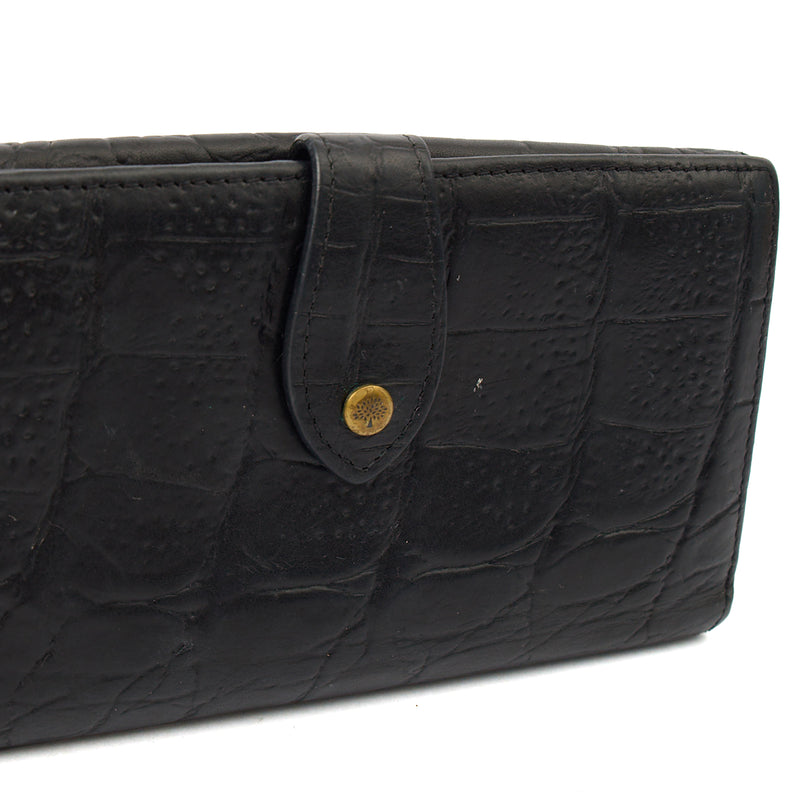 Picture of Mulberry Purse Wallet in Black, Exotic Effect Leather