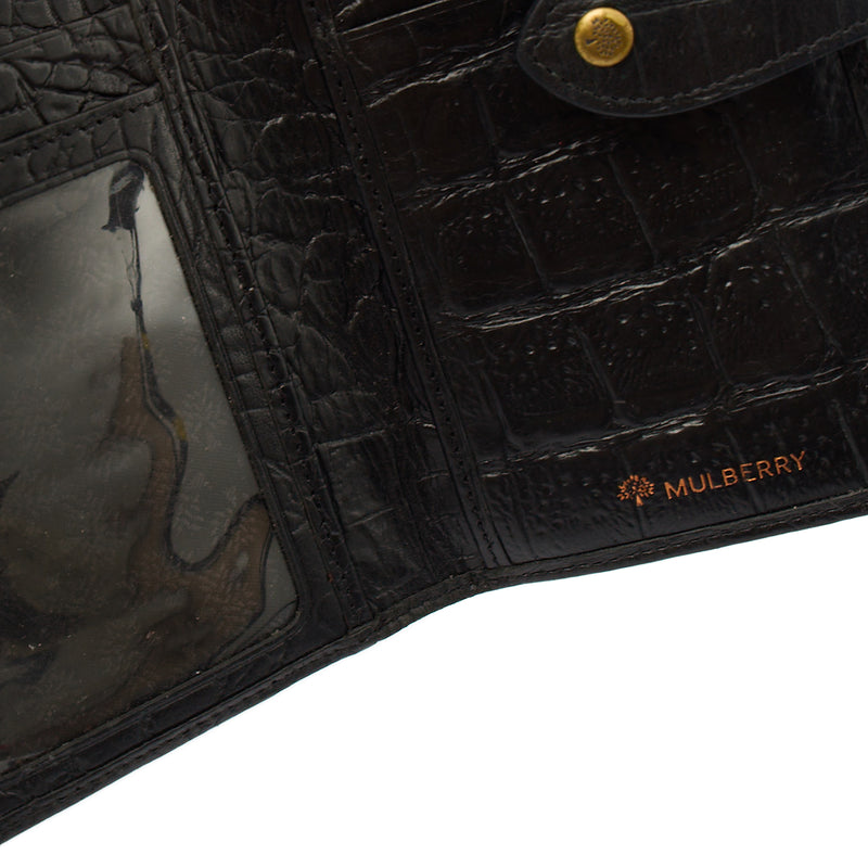 Picture of Mulberry Purse Wallet in Black, Exotic Effect Leather