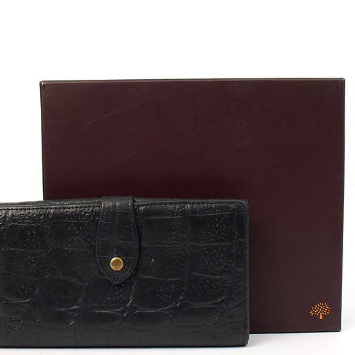 Picture of Mulberry Purse Wallet in Black, Exotic Effect Leather