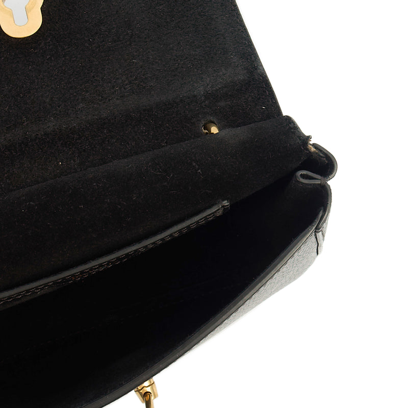 Picture of Mulberry Satchel Amberley Satchel - Mini in Black, Calfskin Leather